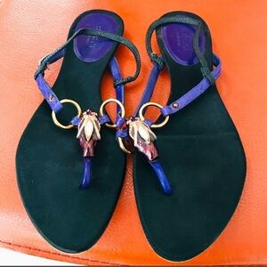 Gucci Vintage serpent sandal crystal snake purple 🐍 like new 6.5 7